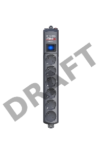 Сетевой фильтр ZIS Удлинитель 3м 15А 6 розеток, серый {арт.039}