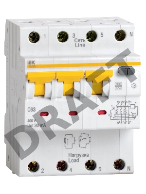 Автоматический Выключатель Дифф. тока Iek MAD22-6-025-C-300 АВДТ 34 C25 300мА