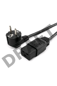 Кабель питания для UPC Gembird/Cablexpert, 1.8м, Schuko-С19, 16А, черный, с заземлением(PC-186-C19)