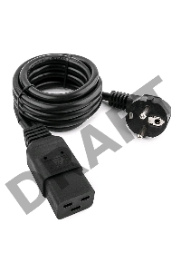 Кабель питания для UPC Gembird/Cablexpert, 1.8м, Schuko-С19, 16А, черный, с заземлением(PC-186-C19)