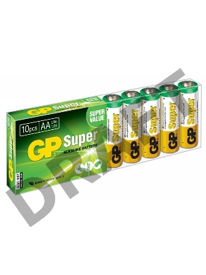 Батарея GP Super Alkaline 15A LR6 AA (10шт)