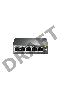 Коммутатор TP-Link SMB TL-SF1005P 5-портовый 10/100 Мбит/с настольный коммутатор с 4 портами PoE 