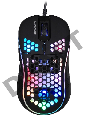 Мышь SunWind SW-M800G черный оптическая (3200dpi) USB для ноутбука (6but)