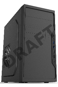 Корпус Foxline FL-733R-FZ450R-U32C-PH mATX case, black, w/PSU 450W 12cm, w/2xUSB2.0, w/2xUSB3.0, w/1xType-C (USB2.0), w/2xcombo audio, w/pwr cord, w/o FAN