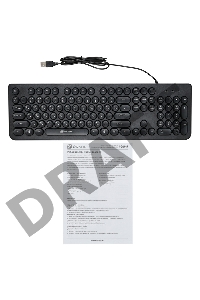 Клавиатура Oklick 400MR черный USB slim Multimedia