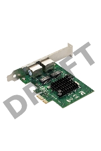 Сетевой адаптер ExeGate EXE-BCM5720 (PCI-E x1 v2.0, порты 2xRJ45, 10/100/1000Mbps, Gigabit Chipset Broadcom BCM5720)
