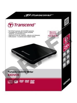Привод DVD-RW Transcend TS8XDVDS-K черный USB slim внешний RTL