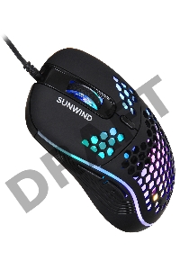 Мышь SunWind SW-M800G черный оптическая (3200dpi) USB для ноутбука (6but)