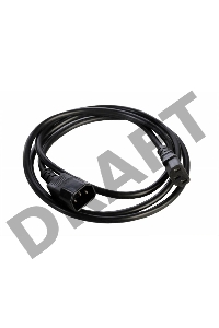 Шнур питания с заземлением IEC 60320 C13/IEC 60320 C14, 10А/250В (3x1,0), длина 3 м. (R-10-Cord-C13-C14-3)