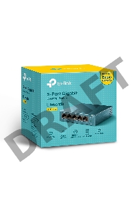 Коммутатор TP-Link 5 ports Giga Unmanagement switch, 5 10/100/1000Mbps RJ-45 ports, metal shell, desktop and wall mountable, plug and play, support 802.1p QoS, power saving
