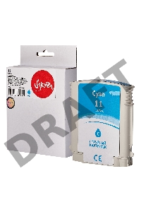 Струйный картридж Sakura C4836A (№11 Cyan) для HP, голубой, 29 мл., 2350 к.