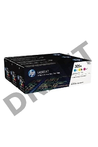 Тонер-картридж набор HP CF370AM № 305A голубой/пурпурный/желтый CLJ M451 (CE411A+CE412A+CE413A)