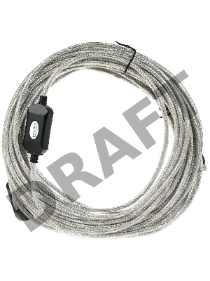 Кабель удлинитель Aopen активный ACU823-15M , USB2.0-repeater AM/AF 15м  