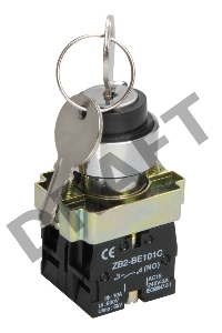 Переключатель LAY5-BG45 на 2 полож. с ключ. без фиксации ИЭК BSW80-BG-2-K02