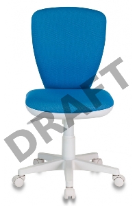Кресло детское Бюрократ KD-W10/26-24 голубой 26-24 (пластик белый)