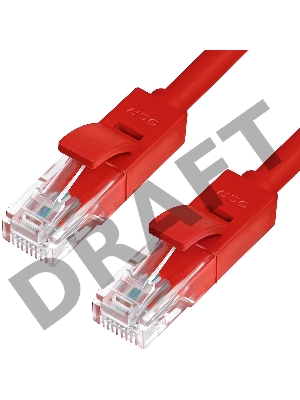 Патч-корд Greenconnect прямой, малодымный LSZH 2.0m UTP кат.5e, красный, 24 AWG, литой, ethernet high speed 1 Гбит/с, RJ45, T568B, GCR-50691 Greenconnect Патч-корд прямой, малодымный LSZH 2.0m UTP кат.5e, красный, 24 AWG, литой, ethernet high speed 1 Гбит