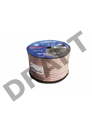 Кабель акустический REXANT 2х4,00 мм², прозрачный BLUELINE, бухта 100 м