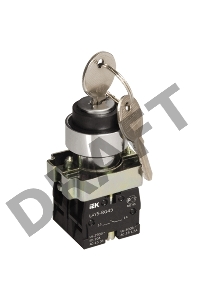 Переключатель LAY5-BG45 на 2 полож. с ключ. без фиксации ИЭК BSW80-BG-2-K02