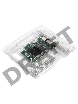 Сетевой адаптер ExeGate EXE-BCM5720 (PCI-E x1 v2.0, порты 2xRJ45, 10/100/1000Mbps, Gigabit Chipset Broadcom BCM5720)