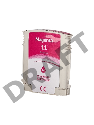 Струйный картридж Sakura C4837A (№11 Magenta) для HP, пурпурный, 29 мл., 2000 к.