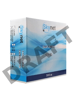 Кабель SkyNet Premium FTP-LSZH 4x2x0,51, низкое дымовыделение, нулевое содержание галогенов, медный, FLUKE TEST, кат.5e, однож., 100 м, box, оранжевый