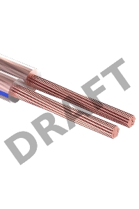 Кабель акустический REXANT 2х1,00 мм², прозрачный BLUELINE, бухта 100 м