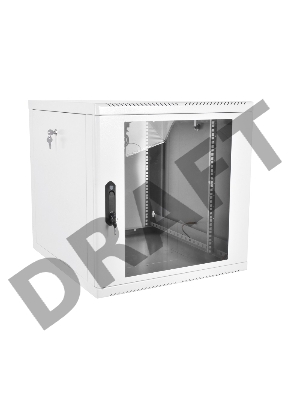 Шкаф настенный ЦМО ШРН-М-9.650 9U 600x650мм пер.дв.стекл съемные бок.пан. 50кг серый