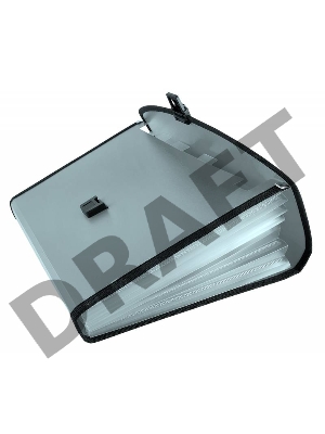 Портфель Бюрократ -BPP6LGREY 6 отдел. A4 с окантовкой пластик 0.7мм серый