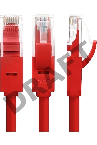 Патч-корд Greenconnect прямой, малодымный LSZH 2.0m UTP кат.5e, красный, 24 AWG, литой, ethernet high speed 1 Гбит/с, RJ45, T568B, GCR-50691 Greenconnect Патч-корд прямой, малодымный LSZH 2.0m UTP кат.5e, красный, 24 AWG, литой, ethernet high speed 1 Гбит
