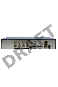 Видеорегистратор 8 канальный 5 в 1 регистратор: запись 8кан 5Mп Lite*12к/с; 1080P*15к/с; 720P*25к/с; Н.264/H.265/H265+; HDMI, VGA, SATA*1 (до 8TB HDD), 2 USB; Аудио 1/1; Смарт функции записи и воспроизведения; Поддерж
