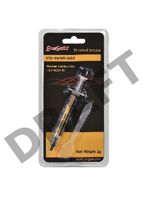 Термопаста ExeGate ETG-9WMK Gold, шприц с лопаткой, 2г