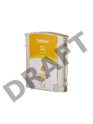 Струйный картридж Sakura C4838A (№11 Yellow) для HP, желтый, 29 мл., 2550 к.