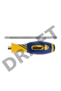 Отвертка комбинированная, двухсторонний стержень 120 мм (Крестовая PH 2, Шлицевая SL 6 мм), двухкомпонентная рукоятка | 12-4741 | REXANT