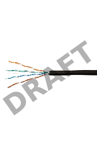 Кабель SkyNet Premium UTP outdoor 4x2x0,51, медный, FLUKE TEST, кат.5e, однож., 100 м, box, черный