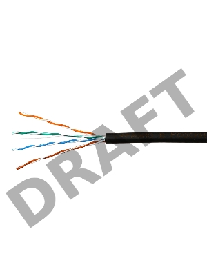 Кабель SkyNet Premium UTP outdoor 4x2x0,51, медный, FLUKE TEST, кат.5e, однож., 100 м, box, черный