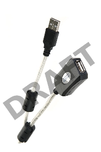 Кабель удлинитель Aopen активный ACU823-15M , USB2.0-repeater AM/AF 15м  