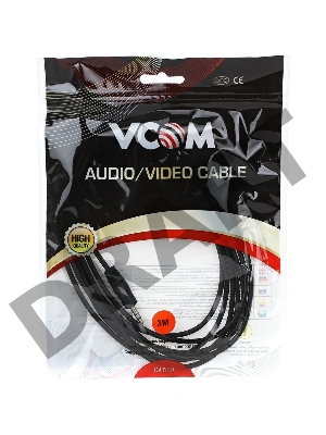 Кабель VCOM VAV7175-3M Кабель соединительный 3.5 Jack (M) - 3.5 Jack (M), стерео, аудио, 3м >