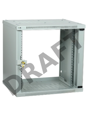 Шкаф LINEA WE 9U 600x600мм дверь стекло серый ITK