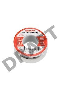 Припой с канифолью 100гр d=2.0мм (Sn60 Pb40 Flux 2.2%) REXANT 09-3223