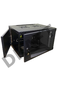 Шкаф настенный Next, 15U 550x450, стеклянная дверь, черный