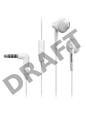 Наушники Panasonic RP-TCM55GC-W внутриканальные 10-24000Гц 1.2м 3.5мм 109дБ микрофон белые