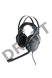 Гарнитура игровая Gembird MHS-G700U, черный, мембрана 53мм, металический корпус, съемный микрофон, регулировка громкости, отключение микрофона, кабель тканевый 2,5м