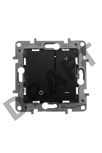 Светорегулятор нажимной 400Вт, антрацит ETIKA Светорегулятор нажимной 400Вт, антрацит