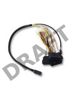 Кабель LSI CBL-SFF8643-SAS8482SB-06M  (LSI00412) длина 60см,наконечники: SFF8643(контроллер)-SFF8482(диск)+SB