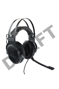 Гарнитура игровая Gembird MHS-G700U, черный, мембрана 53мм, металический корпус, съемный микрофон, регулировка громкости, отключение микрофона, кабель тканевый 2,5м