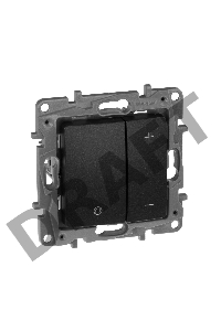 Светорегулятор нажимной 400Вт, антрацит ETIKA Светорегулятор нажимной 400Вт, антрацит