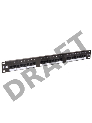 Патч-панель кат.5Е UTP, 24 порта (IDC Dual) 1U патч-панель кат.5Е UTP, 24 порта (IDC Dual)