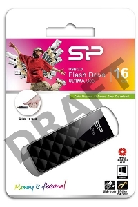 Флеш Диск Silicon Power 16Gb Ultima U03 SP016GBUF2U03V1K USB2.0 черный