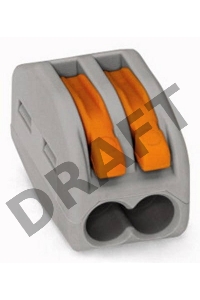 Клеммы,сжим Wago 222-412 Универсальная многоразовая 2-проводная клемма (0,08-2,5 (4) мм2) 50шт. (07-5152)