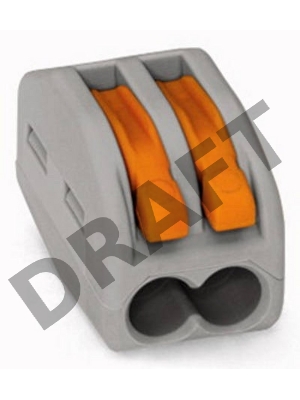 Клеммы,сжим Wago 222-412 Универсальная многоразовая 2-проводная клемма (0,08-2,5 (4) мм2) 50шт. (07-5152)